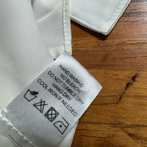 L’Academie‎ Safari Crop button down blouse ivory size small - Picture 6 of 10